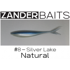 ZanderBaits silikona DROP SHOT māneklis V-Tail FAT 5.5’ 14cm #8-Silver Lake Natural