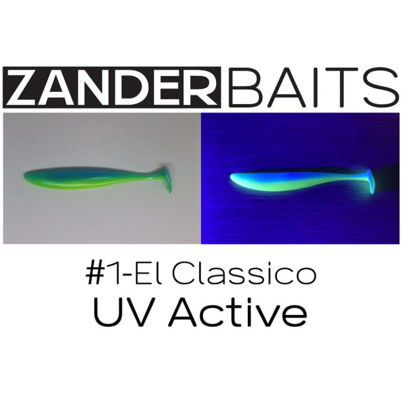 ZanderBaits silikona māneklis Zander Shaker 5’ 12,5cm #1-El Classico UV Active