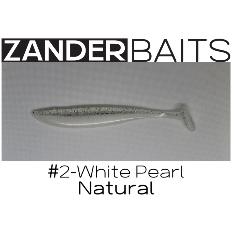 ZanderBaits silikona māneklis Zander Shaker 5’ 12,5cm #2-White Pearl Natural