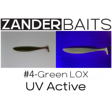 ZanderBaits silikona māneklis Zander Shaker 5’ 12,5cm #4-Green LOX UV Active