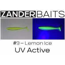 ZanderBaits silikona māneklis Zander Shaker 5’ 12,5cm #9-Lemon Ice UV Active